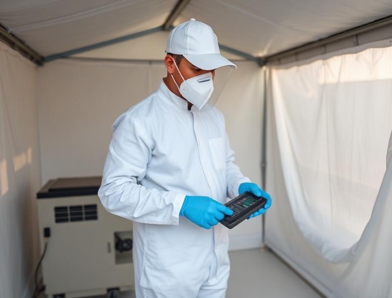 Cleanox specialist performing professional fumigation treatment in Riyadh